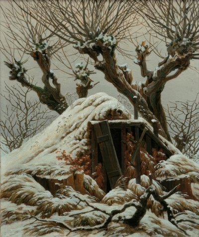 Snowy Hut by Caspar David Friedrich